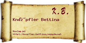 Knöpfler Bettina névjegykártya